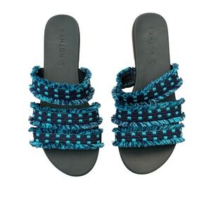 Rothy's Blue Fringe Sandals Size 7